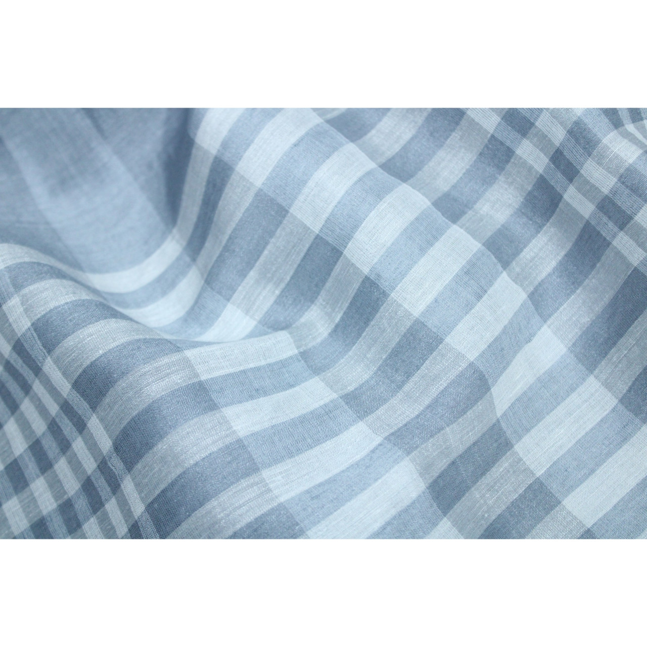 (2156) Khadi  and linen Azo-free dyed stole from Shantipur - Grey, white, stripes, plain